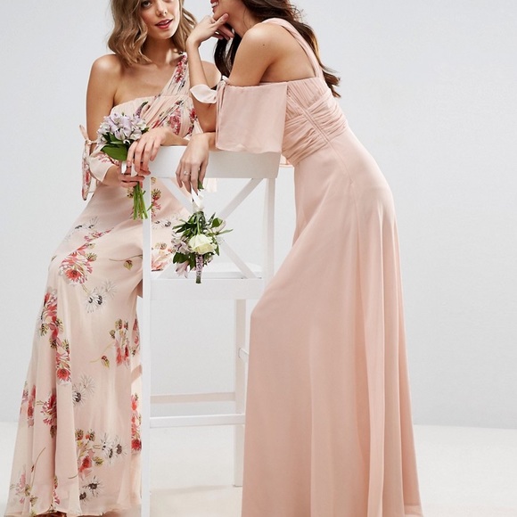 ASOS Wedding One Shoulder Maxi Dress - Picture 3 of 3
